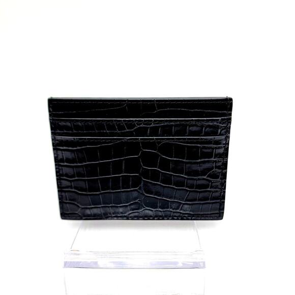 YSL/YVES SAINT LAURENT Cassandre Saint Laurent Card Case in Crocodile - Picture 4 of 9